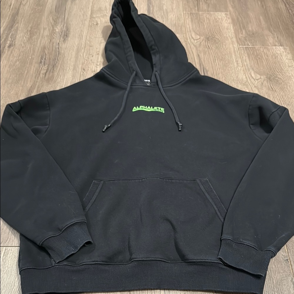 Ghost Lifestyle black with lime green hoodie large
